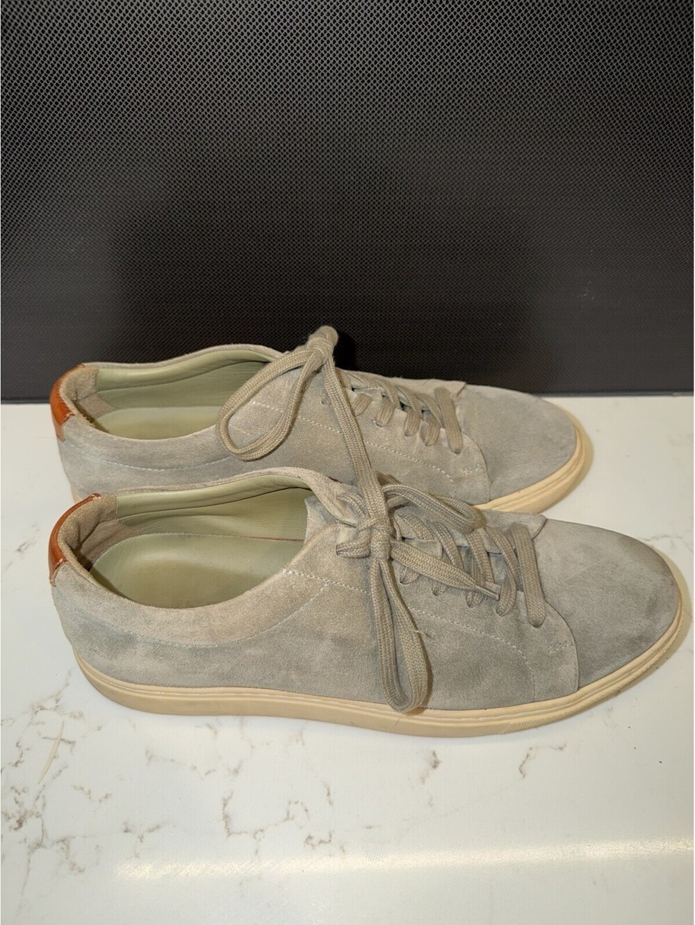 Allen Edmonds Men's Canal Court Lace Up Sneakers Size 9.5 Gray Suede Leather